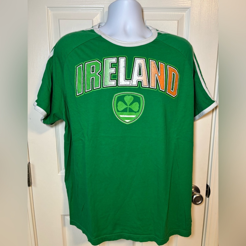 Green Ireland t-shirt with white accents-2XL